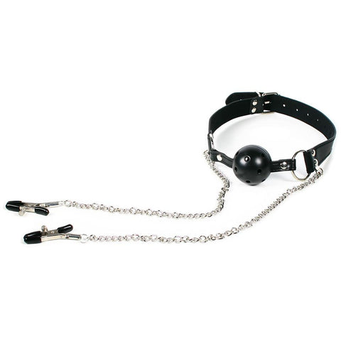 Ball Gag with Clamps